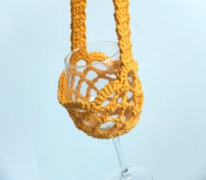 lacy wine glass necklace