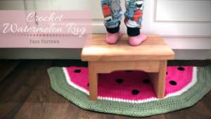 Half Circle Watermelon Rug Crochet Pattern