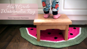 half circle watermelon rug crochet pattern