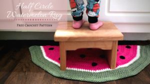 half circle watermelon rug