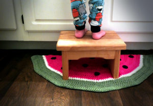 half circle watermelon rug crochet pattern