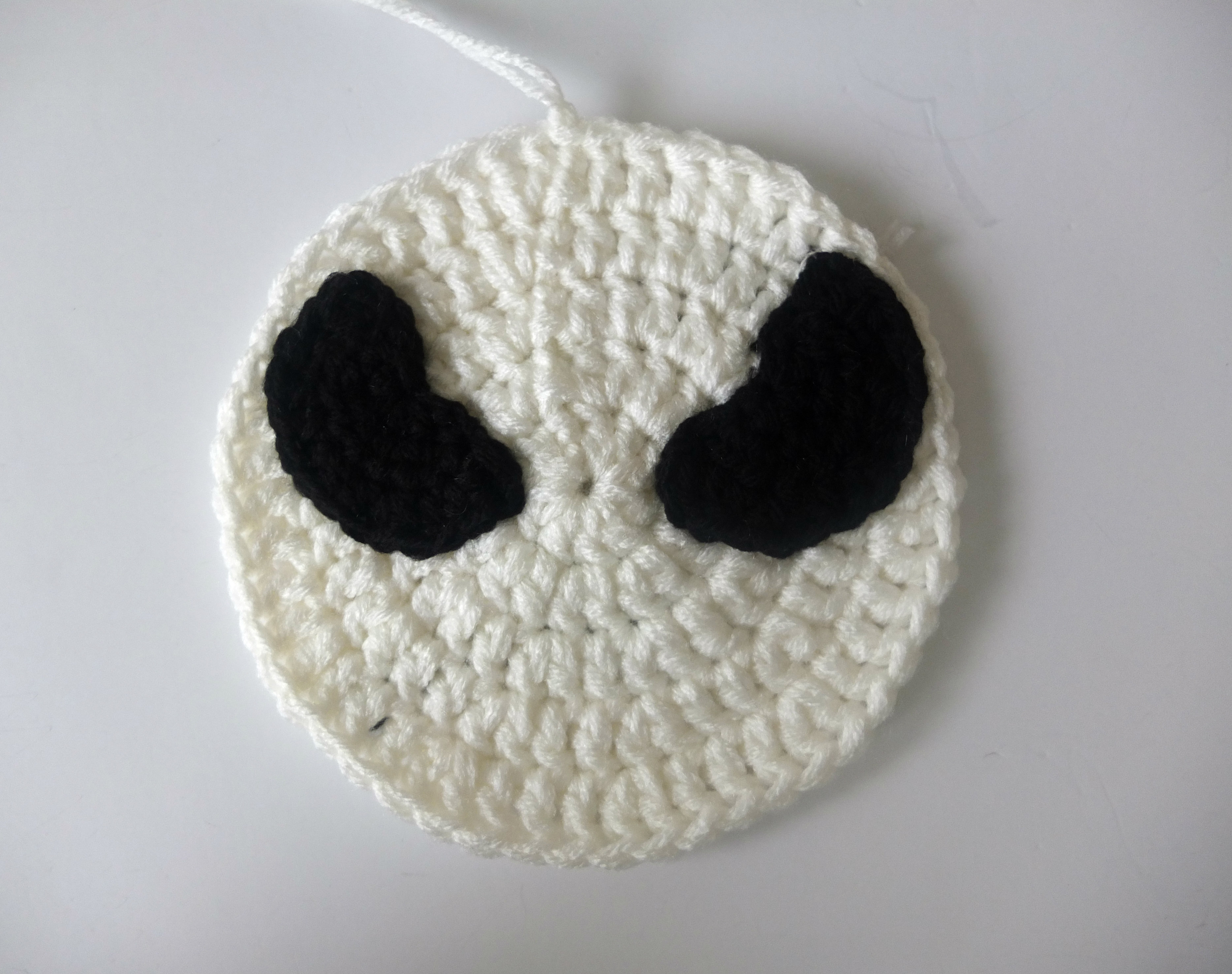 crochet jack skellington drawstring backpack