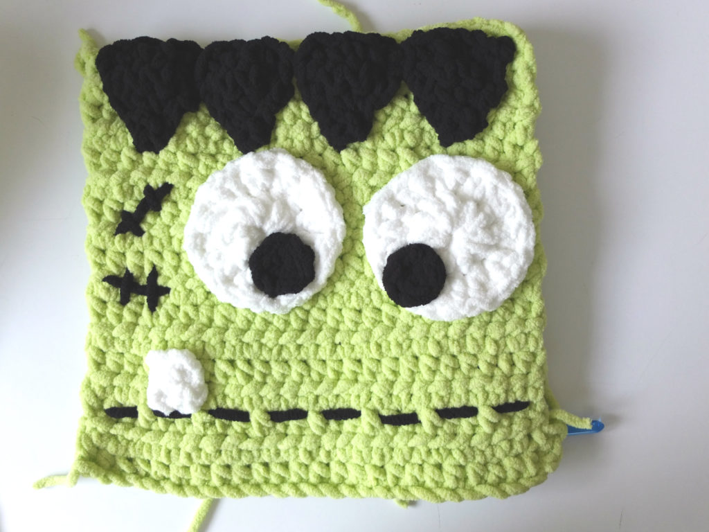 Frankenstein Crochet monster pillow