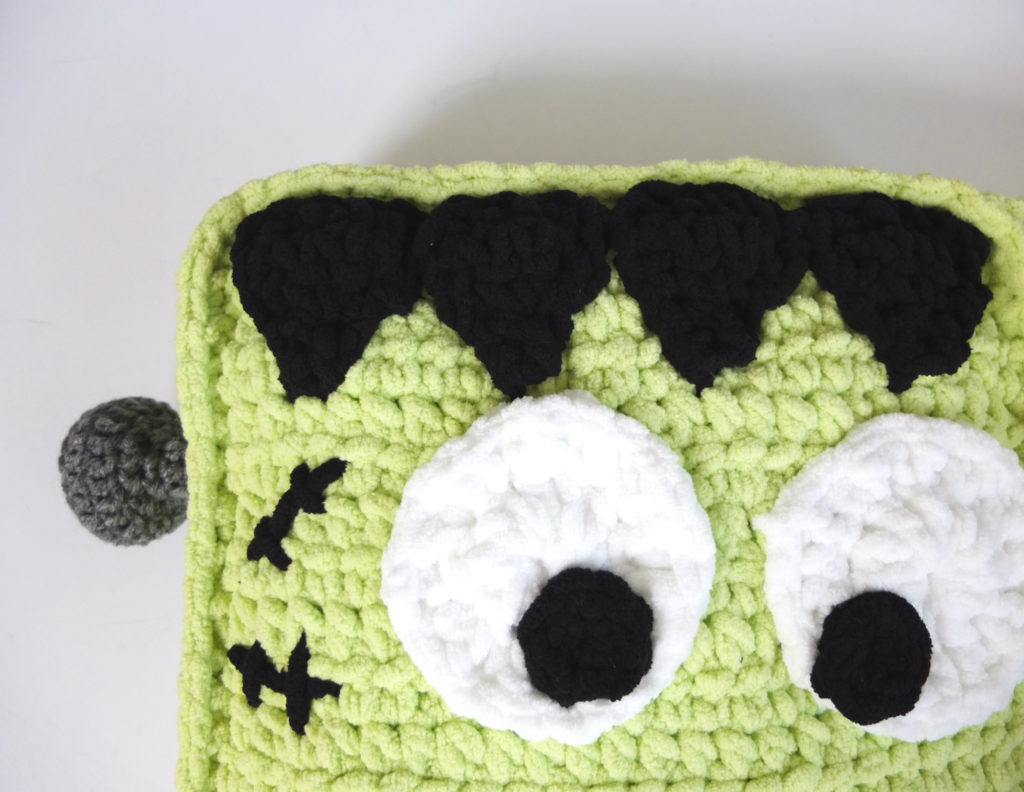 Frankenstein Crochet monster pillow