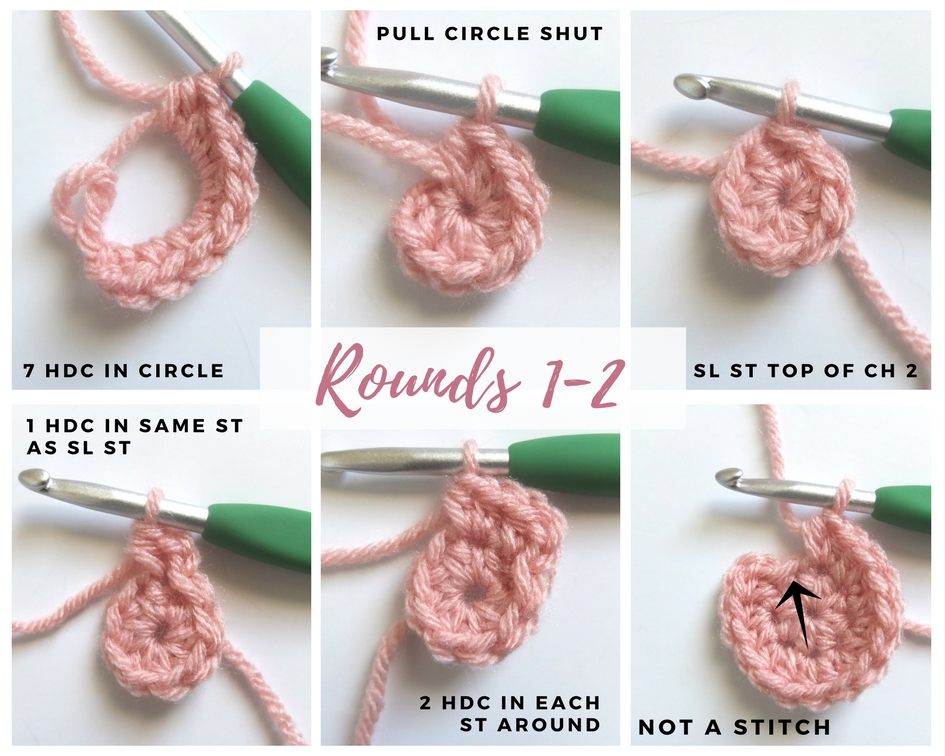 How to Crochet in the Round - A Step-by-Step Picture Tutorial - Sigoni