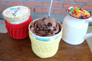 Ribbed Front and Back Post Ice Cream Cozy Crochet Pattern