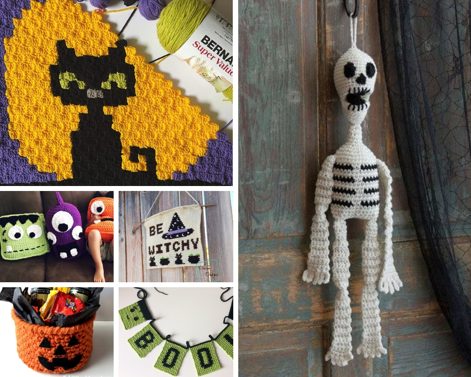 Six Halloween crochet patterns for home decorations