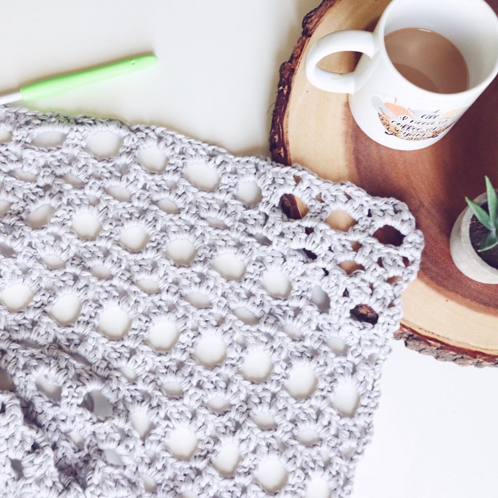 An Instagram photo, posted by Sigoni Macaroni, using a 6.5mm crochet hook and a lightweight yarn to create a beautiful drapey look. - via How to Choose the Right Yarn
