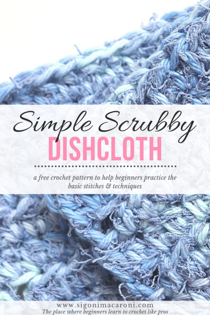 Simple Scrubby Dishcloth Crochet Pattern For Beginners