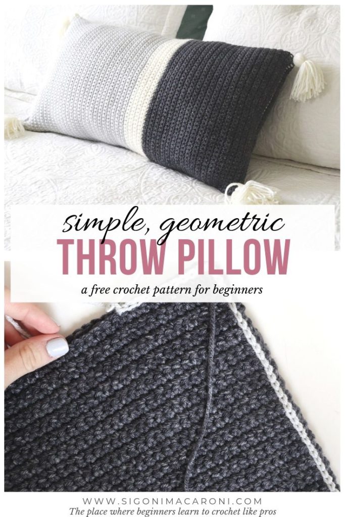 crochet throw pillow