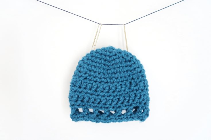 Image for Peak-a-Boo Crochet Baby Hat Pattern | Knitting with Chopsticks