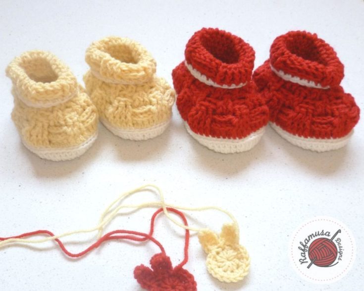 Image for Basketweave Baby Booties