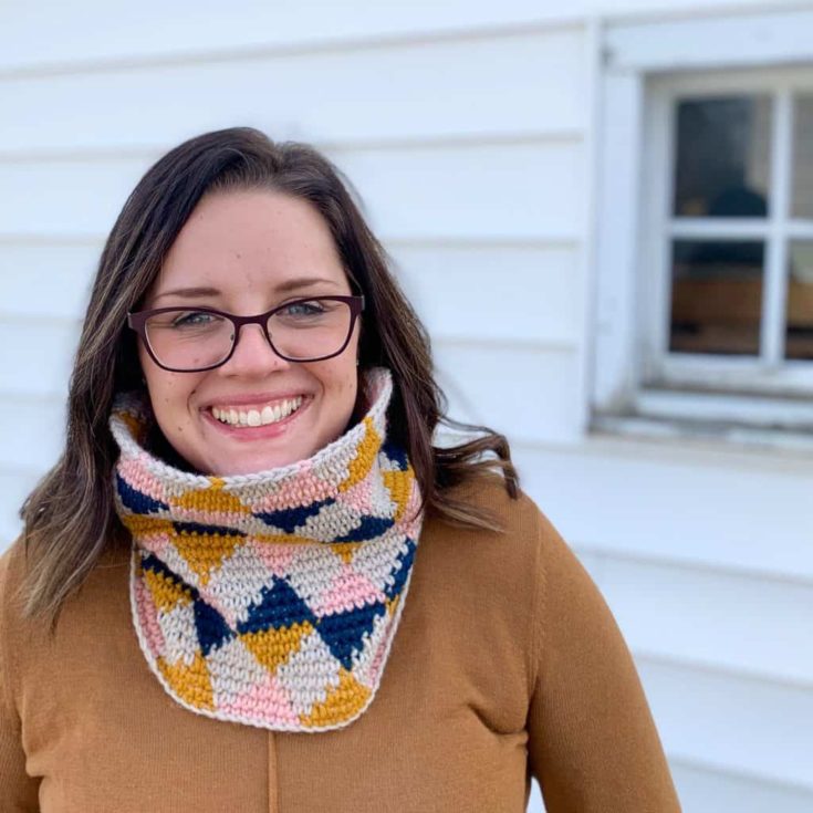 Image for Diamond Reflection Cowl Crochet Pattern