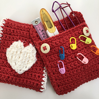 Image for Embossed Heart Pouch pattern by Allison Bostrom