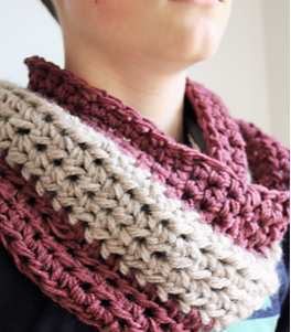 Image for Two Colour Cowl Free Beginner Crochet Pattern