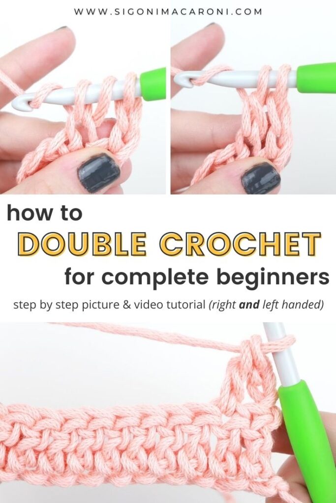 How To Do A Double Crochet For Beginners (DC) sigoni macaroni