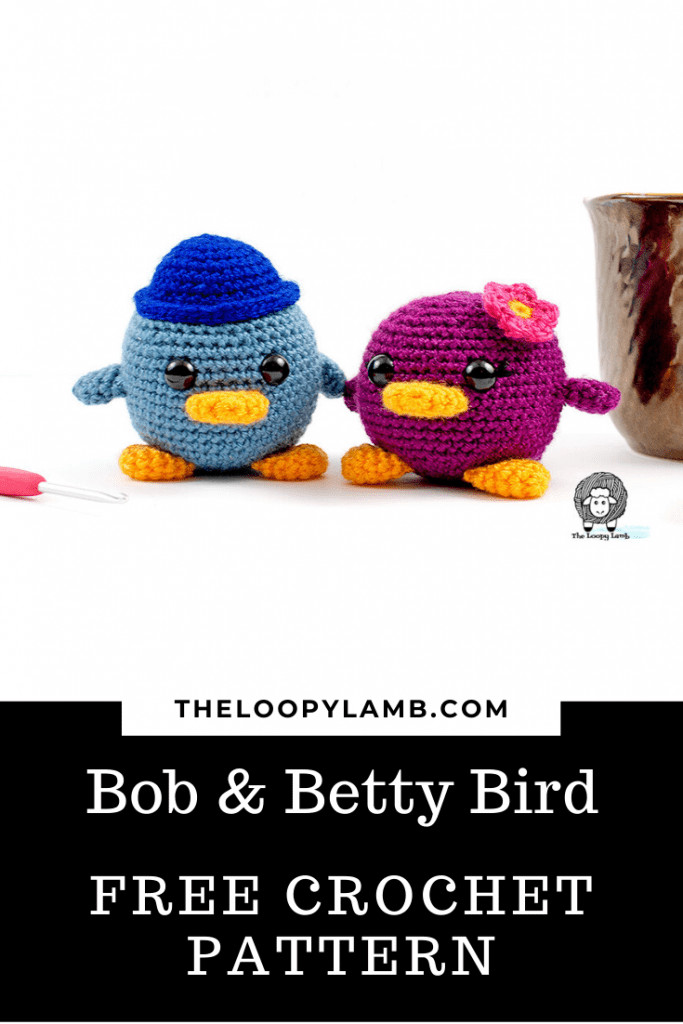 Image for Free Crochet Bird Pattern: Bob and Betty Bird