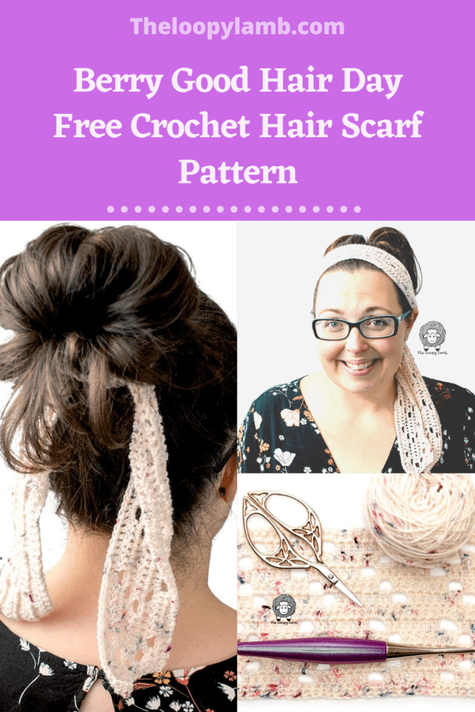 Image for Free Crochet Hair Scarf Pattern