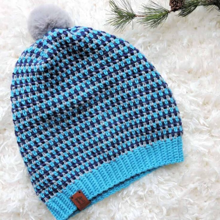 Image for Mesmeric Dots Beanie Modern Free Crochet Pattern