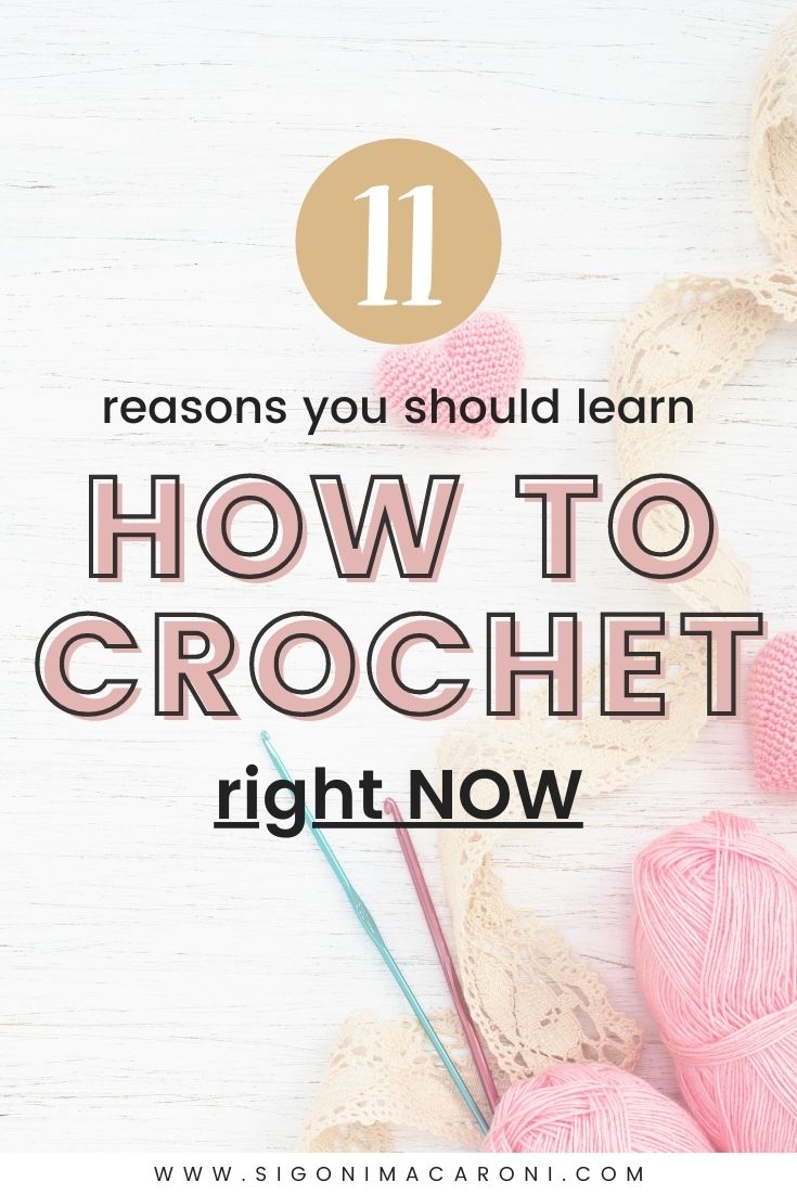 What is crochet and why should you learn? If you've never heard of crochet, neither did I three years ago. Now crochet is my life and.. a little bit of an obsession. Before you decide if you want to take the time to learn crochet, you might be wondering if crochet is for you. So first I'm going to answer some of the most frequently asked questions about crochet. If you're asking, why should I crochet? We're going to cover 11 reasons why you should learn how to crochet right now. via @sigonimacaronii