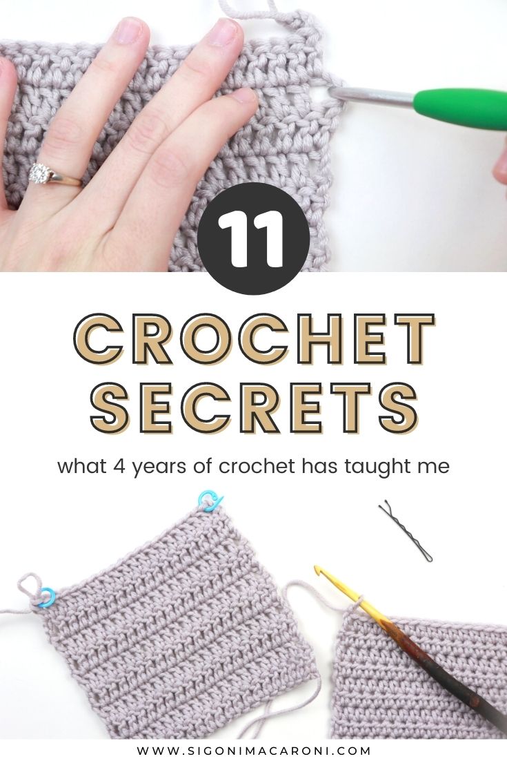 Learning how to crochet has been one of the highlights of my life. I've learned a lot about myself and the craft itself over the past four years. Today I wanted to share 11 crochet secrets I wish I knew when I first started. I wanted to share these crochet secrets in hopes that you learn from my mistakes and start crocheting with a more optimistic mindset. via @sigonimacaronii