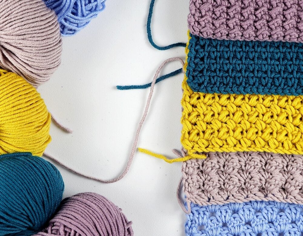 5 Beginner Friendly Crochet Blanket Stitches | Picture & Video Tutorial