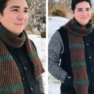 Image for FREE Men’s Scarf Crochet Pattern: Alpine Stitch Scarf