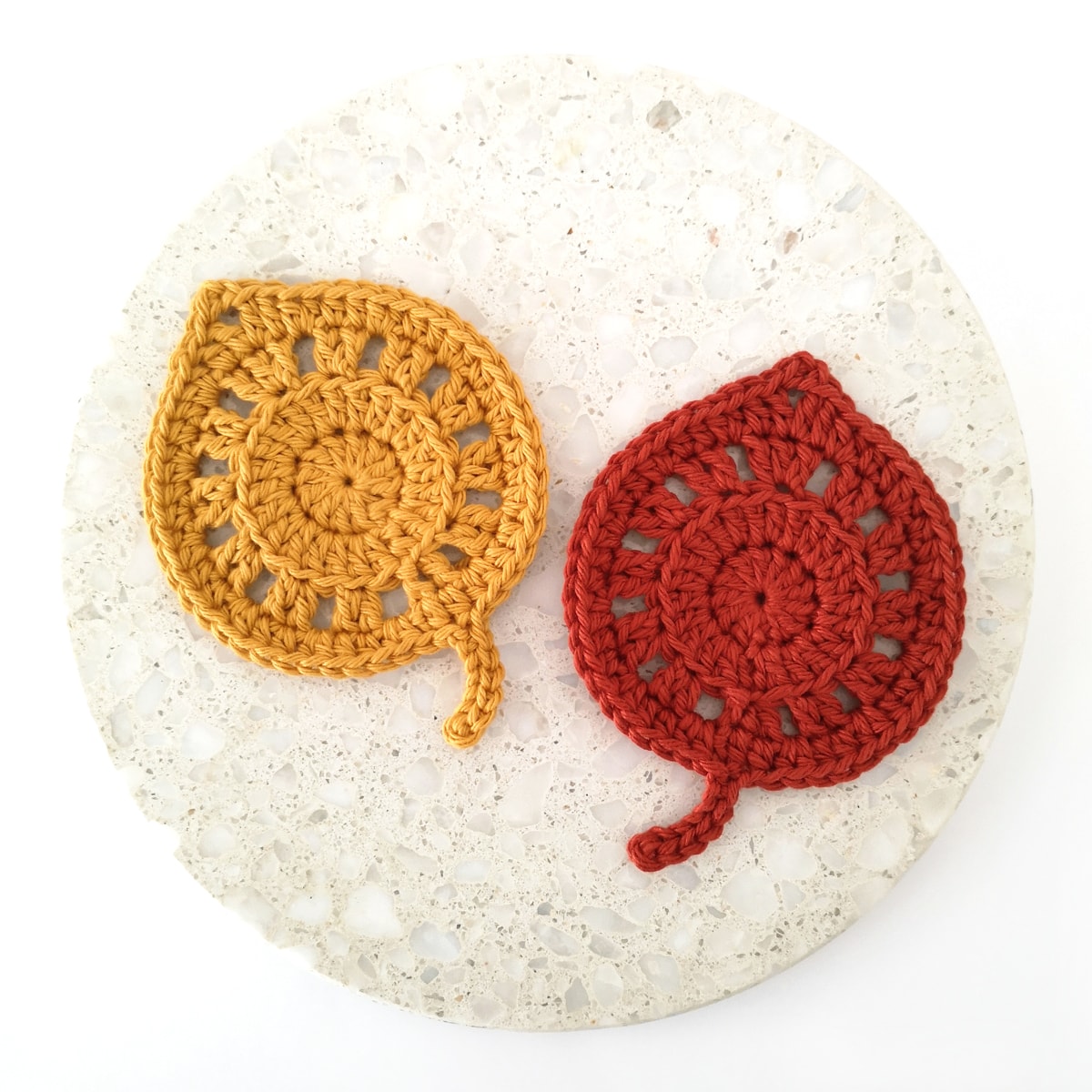 Image for Fallen Leaves Crochet Coaster Pattern