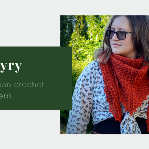 Image for Free Tunisian crochet shawl pattern – Porphyry