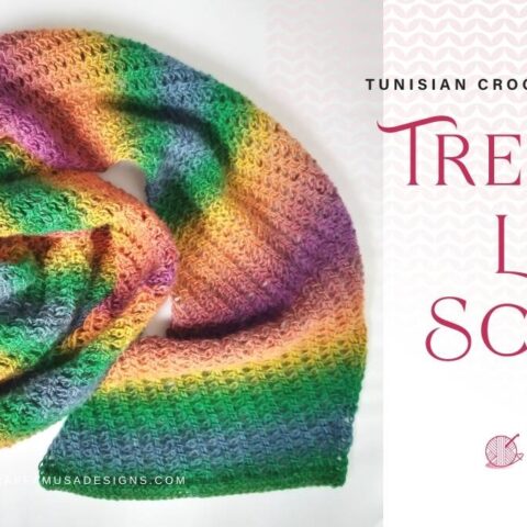 Image for Tunisian Crochet Trellis Lace Scarf