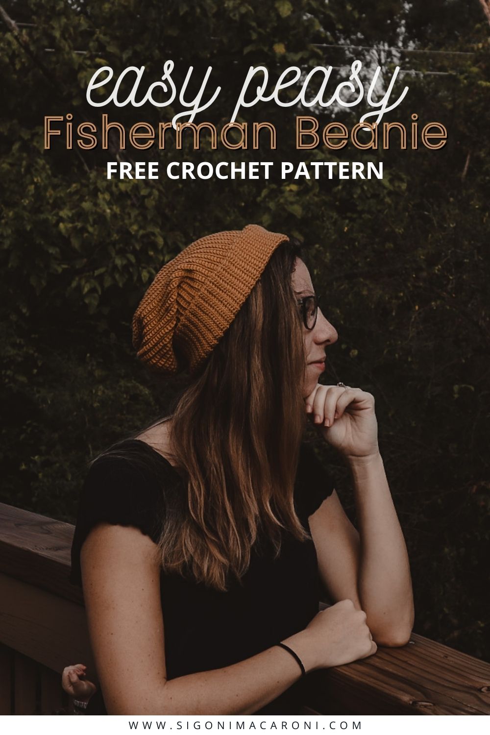 The Easy Peasy Fisherman Beanie is a free, beginner friendly crochet pattern that only uses single crochet stitches. It is simple, yet slouchy and modern. You will also learn how to crochet a hat out of a rectangle! This crochet beanie pattern is unisex, but I do think it would be a great mens gift. I hope you love this free crochet pattern for the Easy Peasy Fisherman Beanie! via @sigonimacaronii