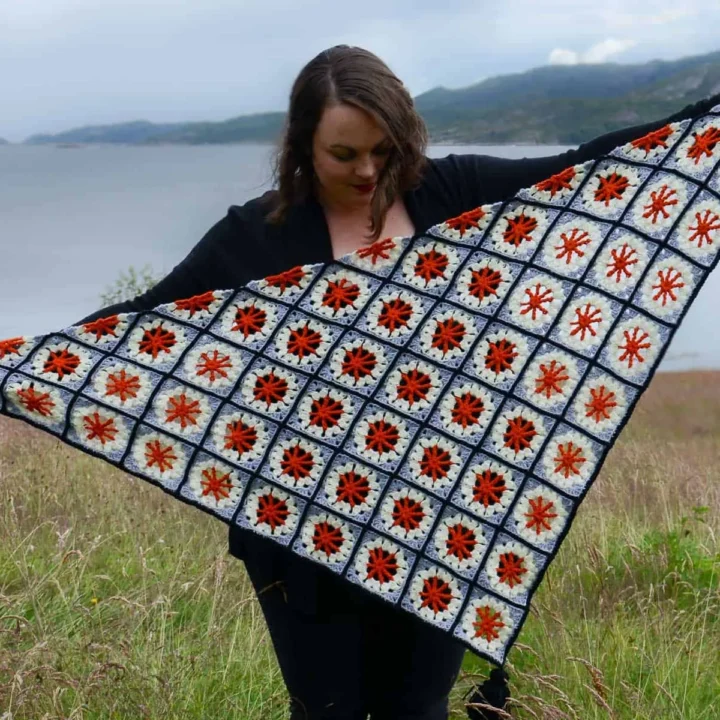 Image for Ferris Wheel Granny Square Shawl – FREE Crochet Pattern