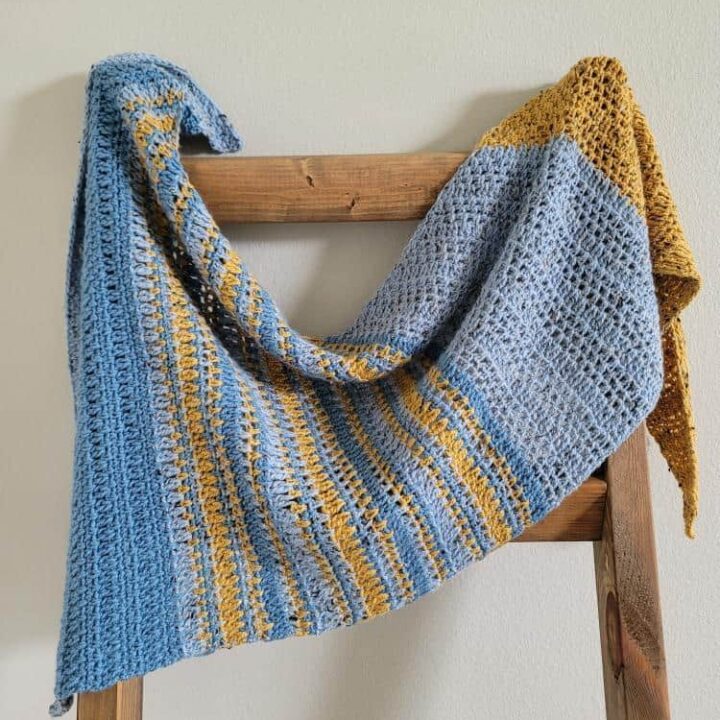 Image for Autumn Meadow Asymmetrical Crochet Shawl  Free Pattern