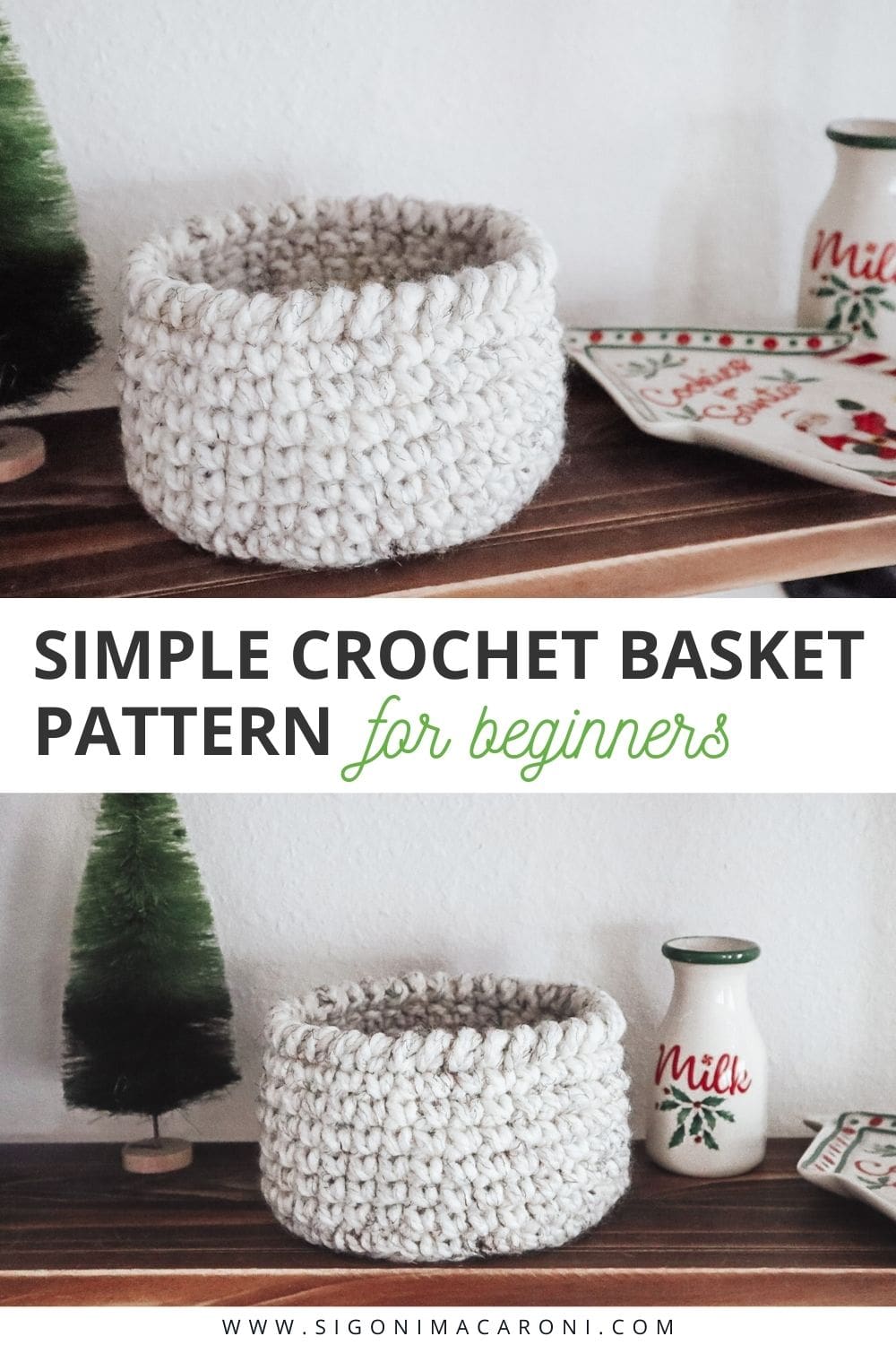 Small Crochet Basket Pattern for Beginners sigoni macaroni