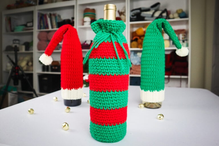 Crochet Wine Bottle Cozy | Free Crochet Pattern