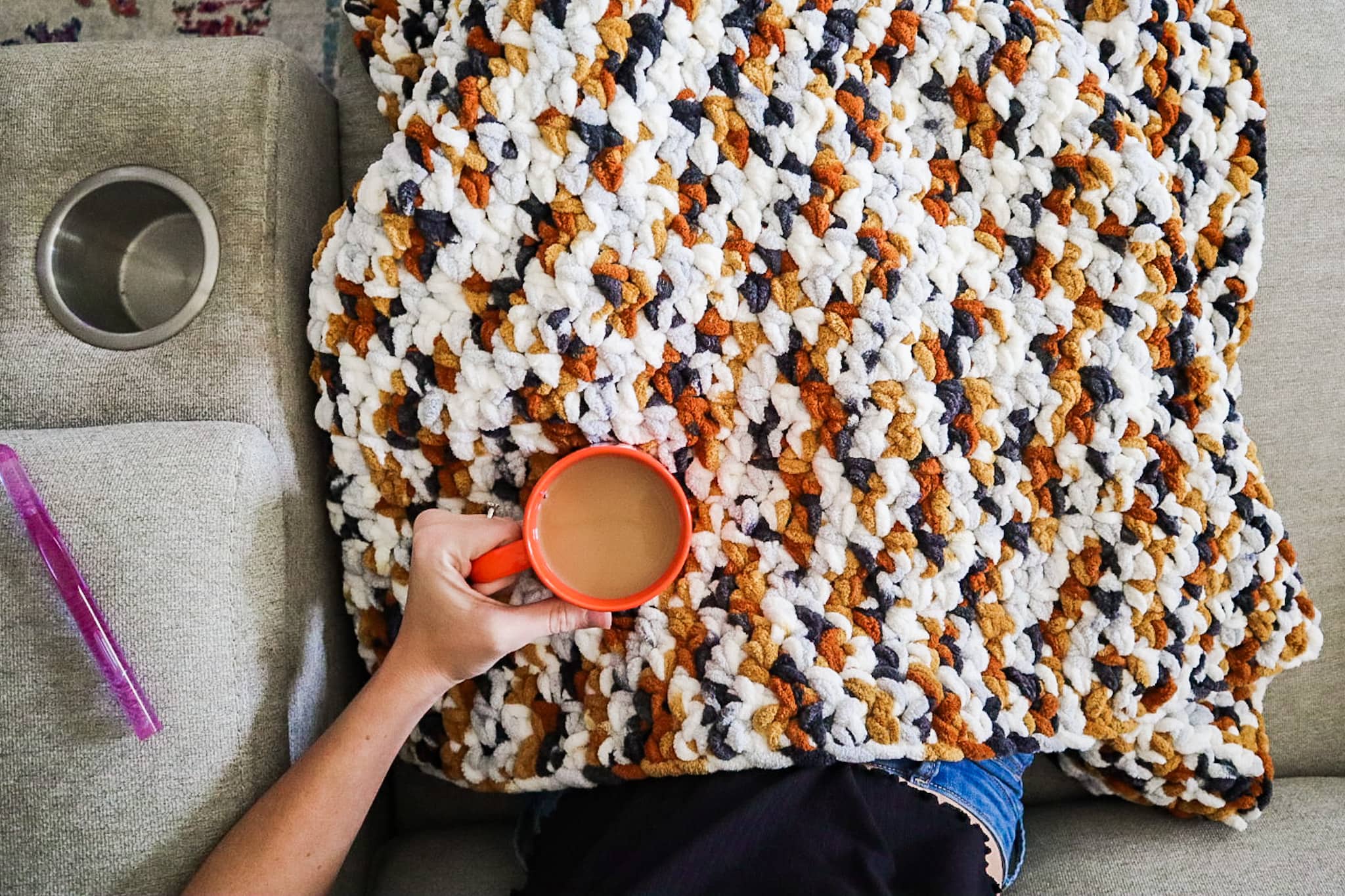 Chunky Crochet Blanket for Beginners Free Crochet Pattern sigoni