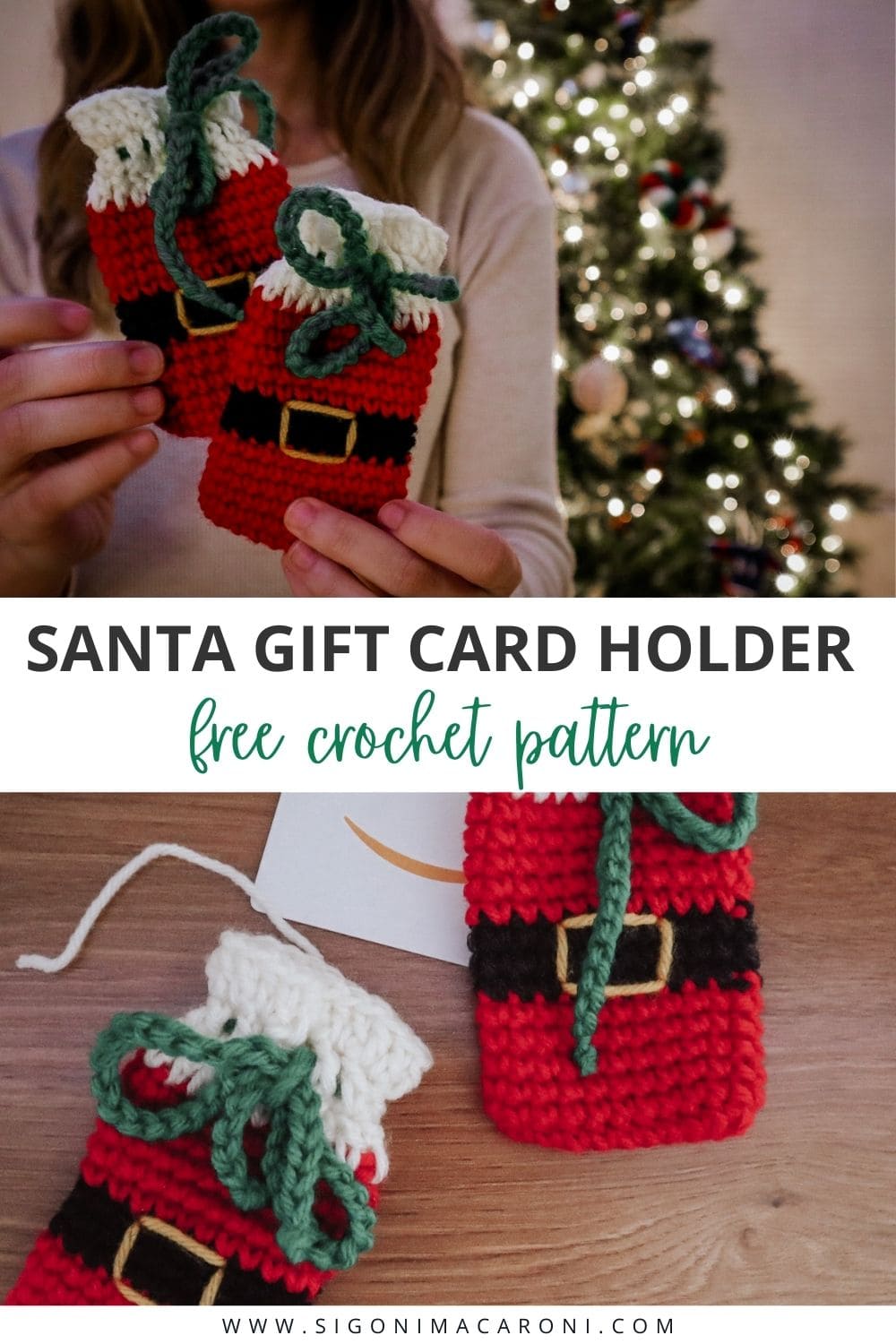 Crochet Gift Card Holder | Quick Crochet Christmas Gift via @sigonimacaronii