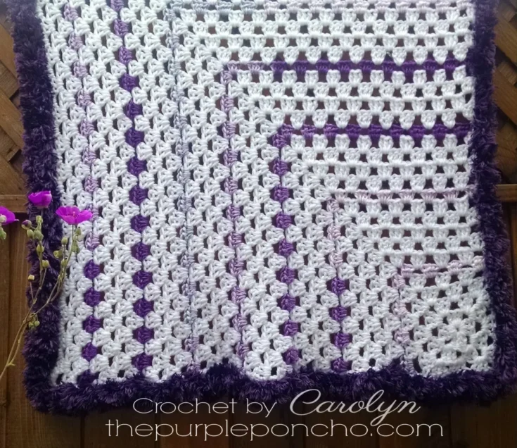 Image for Mitered Baby Granny Square Blanket – Free Crochet Pattern