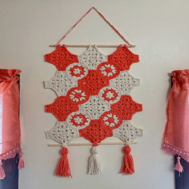 Image for Granny Square Wall Hanging Crochet Pattern