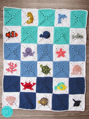Image for Ocean Granny Square Afghan - Maria's Blue Crayon