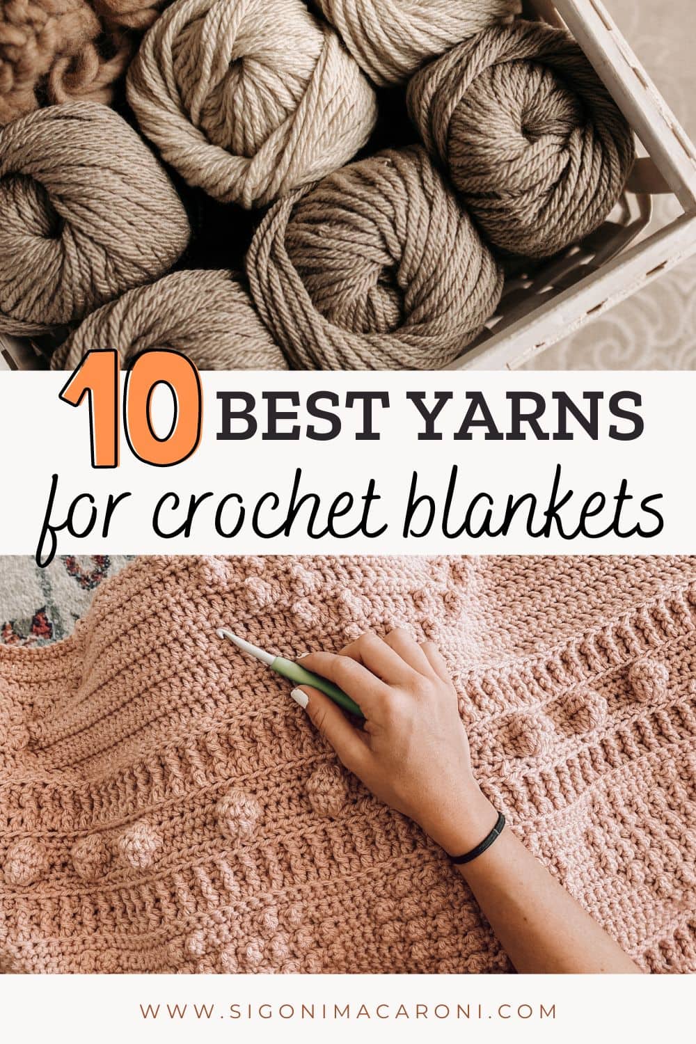 The BEST Yarn for Crochet Blanket Projects via @sigonimacaronii