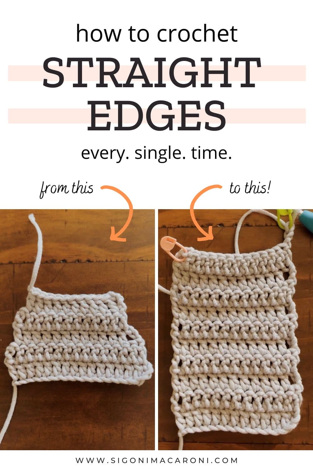 THIS is How to Crochet Straight Edges Once and for All via @sigonimacaronii