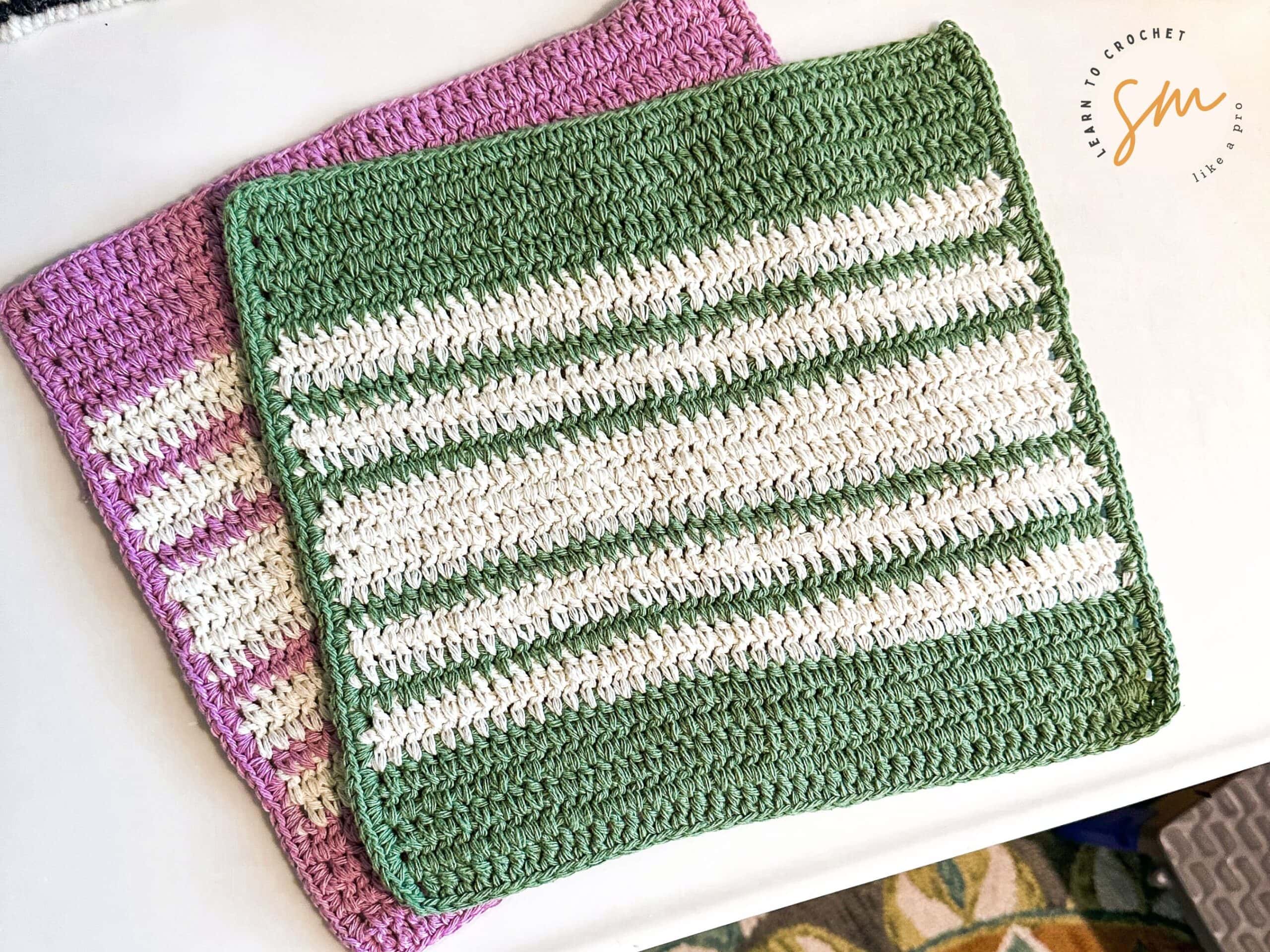 Easy Double Crochet Dishcloth Pattern for Beginners (1) sigoni macaroni