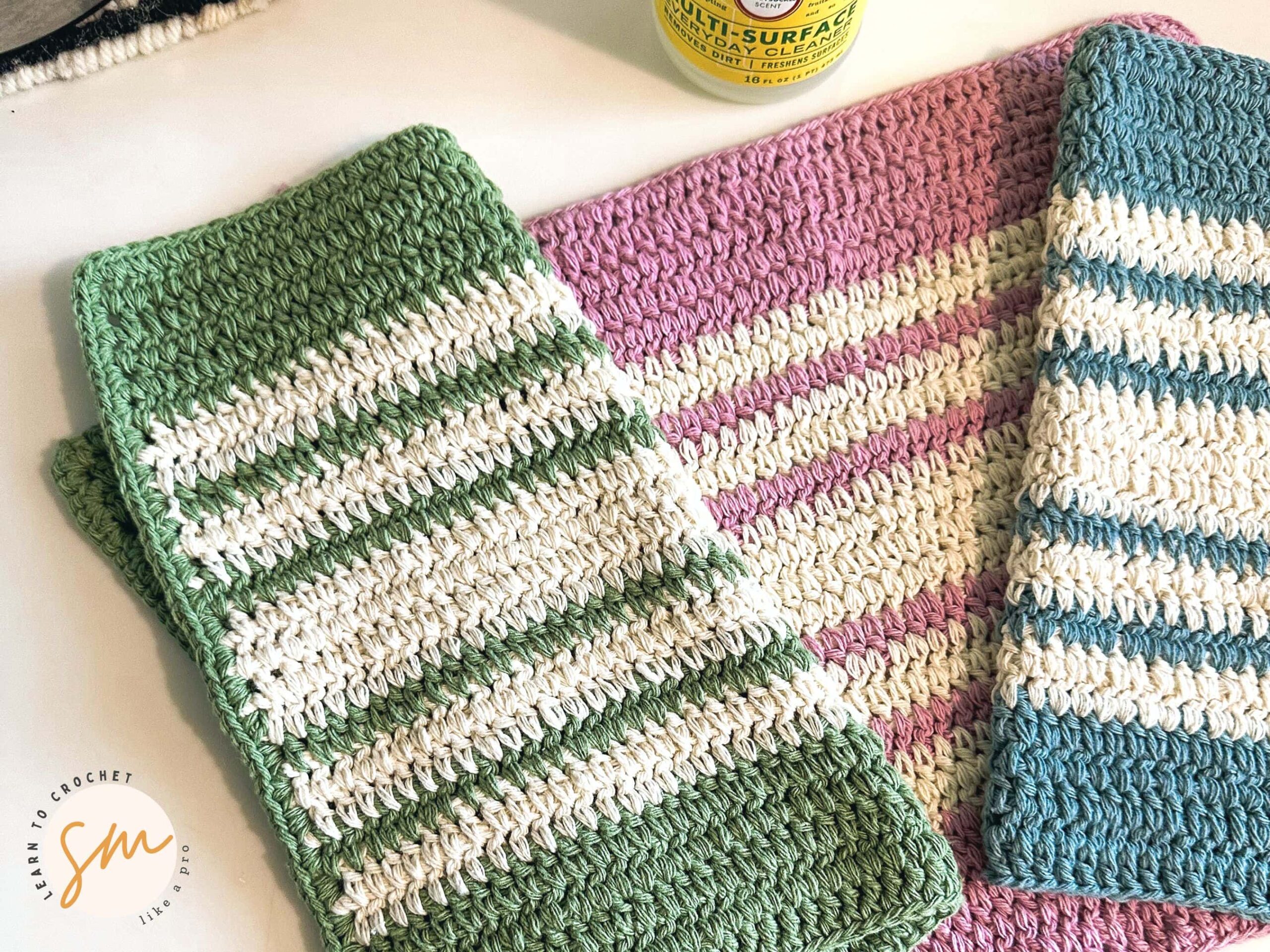 Easy Crochet Dishcloth Pattern for Beginners (all single crochets