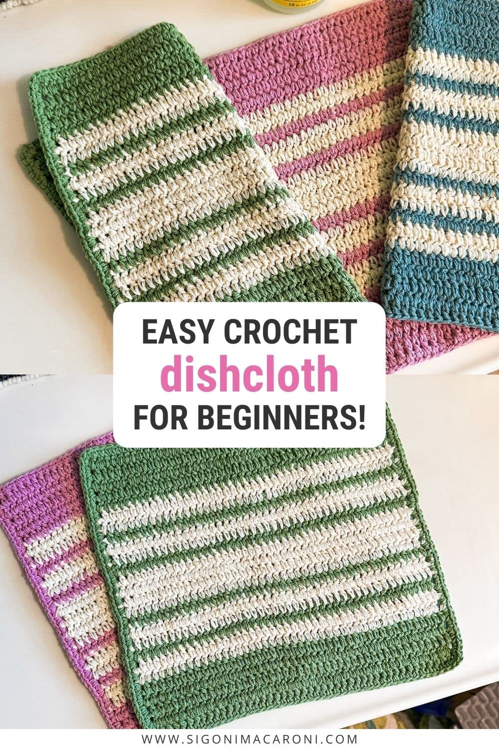 Easy Crochet Dishcloth Pattern -, Tutorials