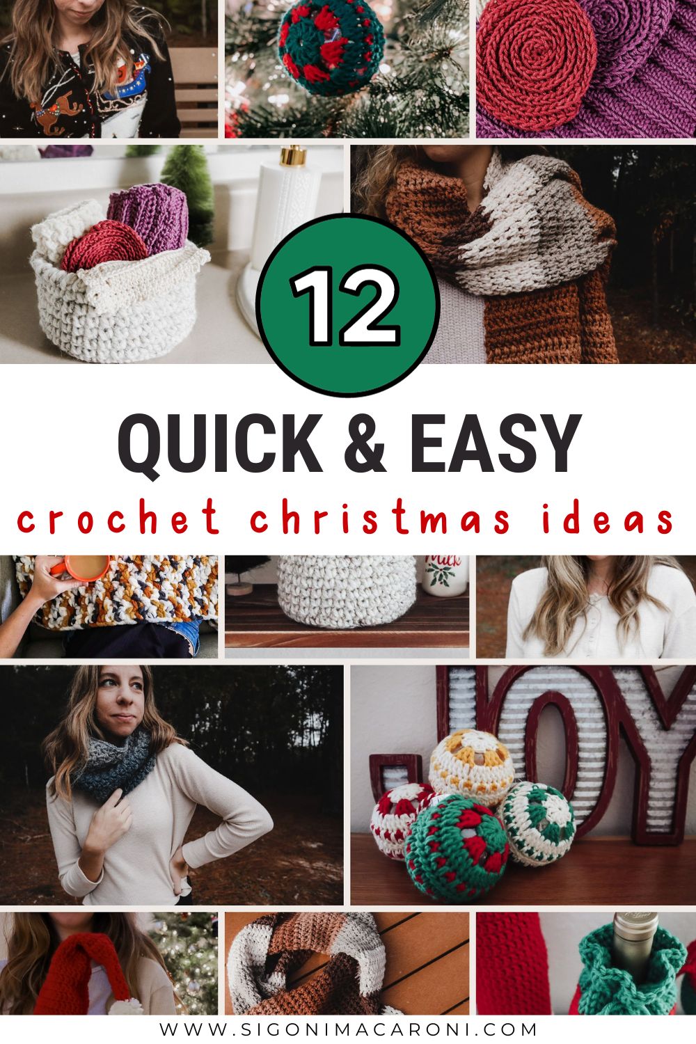 12 Days of Crochet Christmas  Easy Patterns for Gifts! - sigoni macaroni