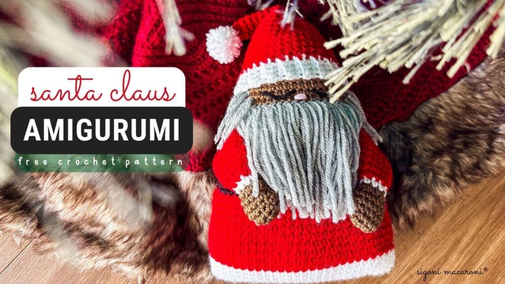 Black Crochet Santa Claus Amigurumi: Free Pattern