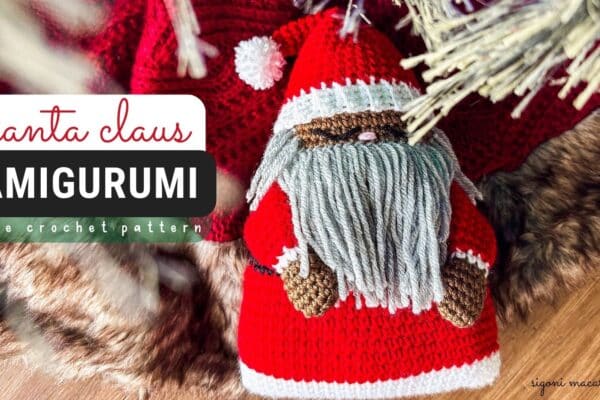 Black Crochet Santa Claus Amigurumi: Free Pattern