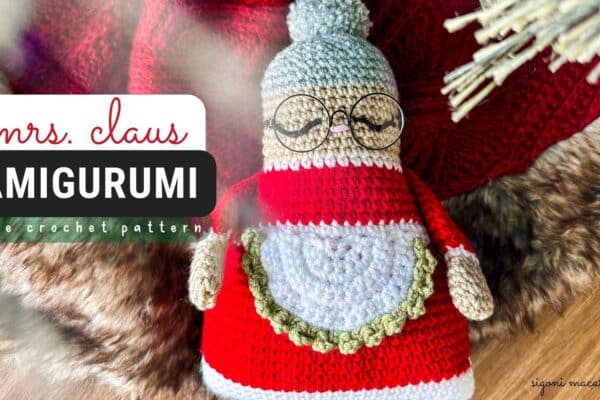 Easy Crochet Mrs Claus Amigurumi: Free Pattern