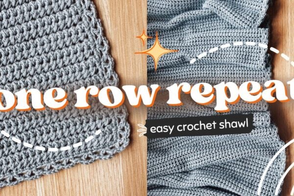 One Row Repeat Rectangular Shawl Crochet Pattern